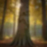 American chestnut tree in a thriving forest ecosystem