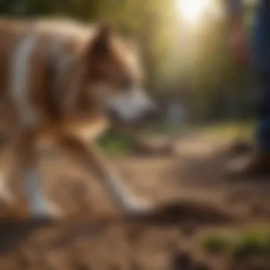 Effective Training Techniques for Dogs A dog owner observing and training their pet
