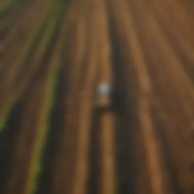 Sustainable Agriculture and Nature An aerial view of sustainable agricultural practices in harmony with nature