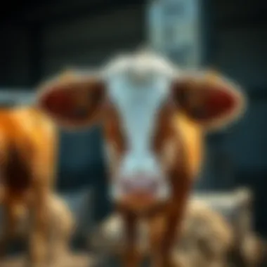 Supply and Demand in Beef Cattle Market Visual representation of supply and demand dynamics in the beef cattle industry