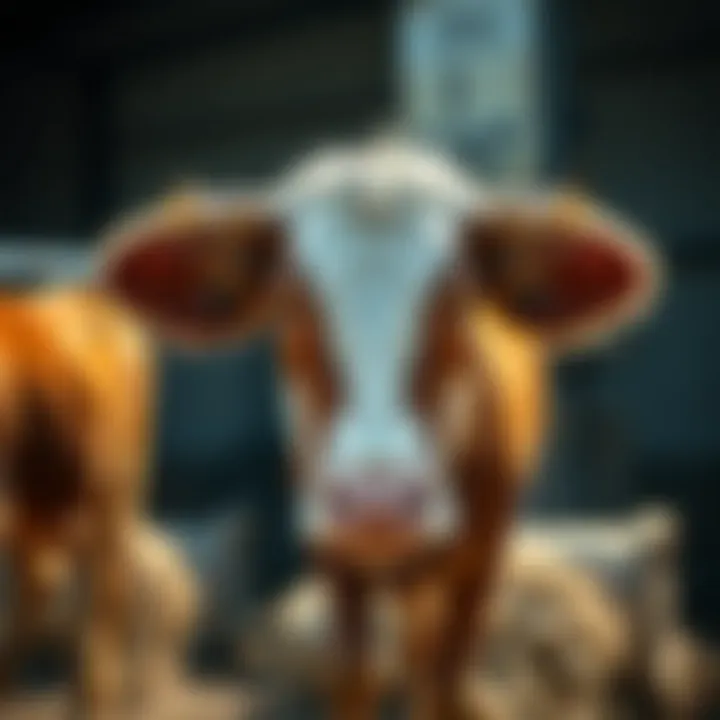 Supply and Demand in Beef Cattle Market Visual representation of supply and demand dynamics in the beef cattle industry