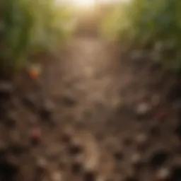 Healthy soil enriched with beneficial microbes