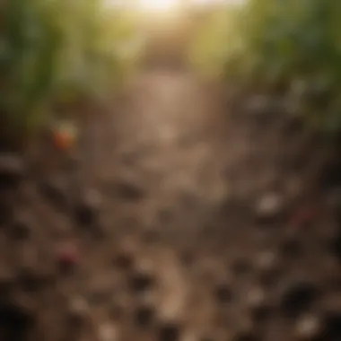 Healthy soil enriched with beneficial microbes