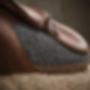 Close-up of a saddle pad liner in use during a riding session