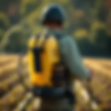 Safety equipment for using backpack poison sprayers in agriculture.