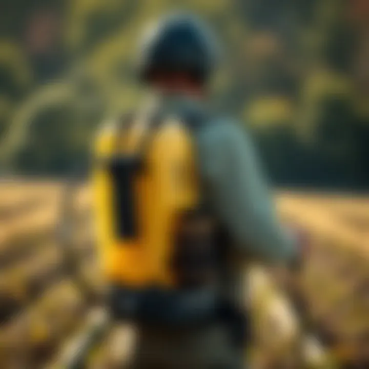 Safety equipment for using backpack poison sprayers in agriculture.