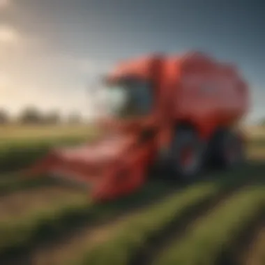 Modern Baler Machine Design A modern baler machine in a field demonstrating its design and functionality.