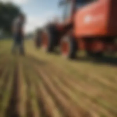Mechanics of Baling Crops An illustration highlighting the mechanics involved in baling crops efficiently.