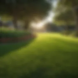 A lush lawn showcasing shade-tolerant grass varieties in North Texas
