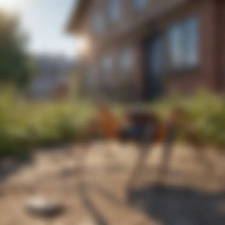 Chemical treatments displayed for spider elimination in residential areas.