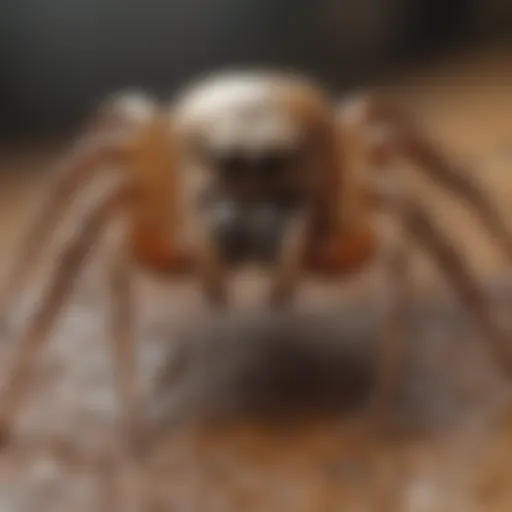 A close-up view of common spider species found in yards.