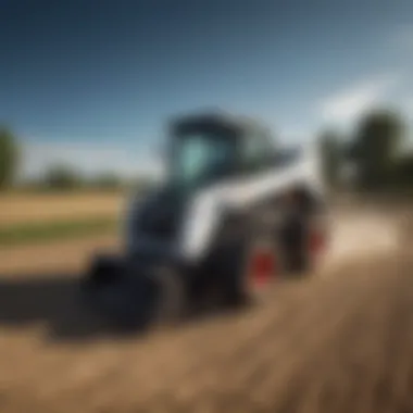 Enhancing Agricultural Efficiency with Bobcat Mini-Loader Bobcat mini-loader efficiently handling agricultural tasks
