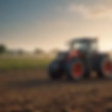 Agricultural field showcasing boron application methods