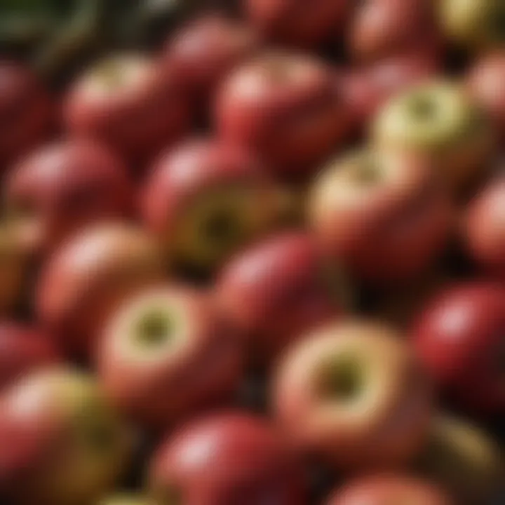 Close-up view of ripe apples ready for harvest in Botkins