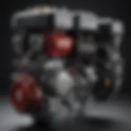 Detailed view of a Briggs and Stratton engine model