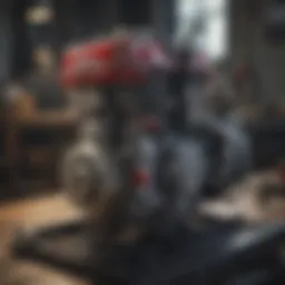 Briggs and Stratton tiller engine assembly