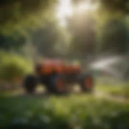 Budget-friendly weed sprayer in a garden setting