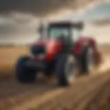 Case IH Maxxum tractor in a field showcasing its robust design