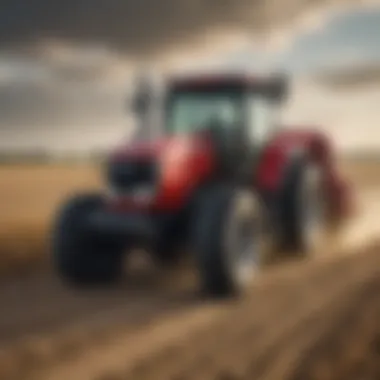 Case IH Maxxum tractor in a field showcasing its robust design