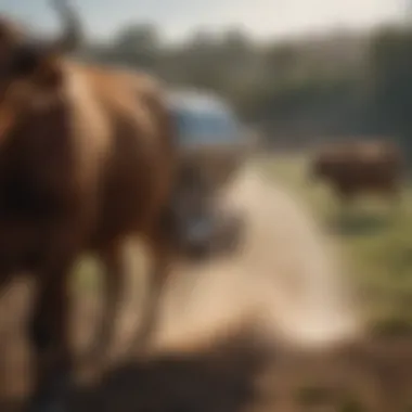 Powerful Air Stream of a Cattle Blower A high-quality cattle blower in action, showcasing its powerful air stream.