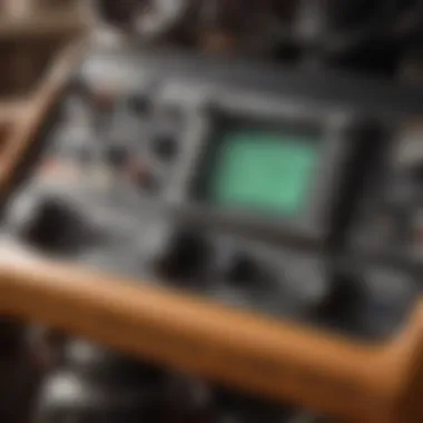 Close-up of a user-friendly control panel on a cattle blower.