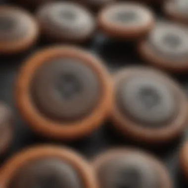Detailed View of Cattle Ear Tag Buttons Close-up of cattle ear tag buttons showcasing design features