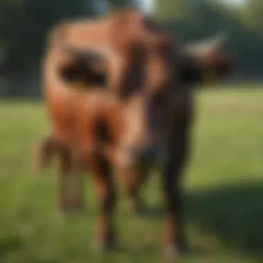 Cattle grazing on lush pastureland