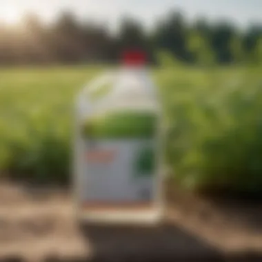 Understanding Weed Killer Chemical Composition An illustration showing the chemical components of a weed killer solution