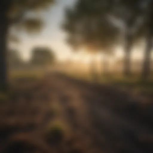 Landscape of cleared land ready for pasture