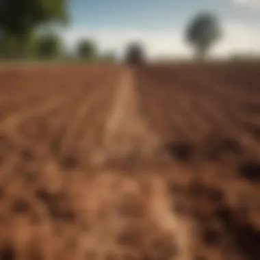 Coco Peat in Agricultural Practices A vibrant agricultural field using coco peat as a soil amendment