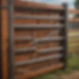 Illustration of various cattle gate panel designs