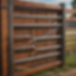 Illustration of various cattle gate panel designs