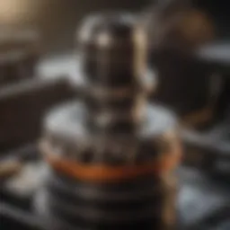Detailed view of Quicke loader joystick components highlighting their intricate design