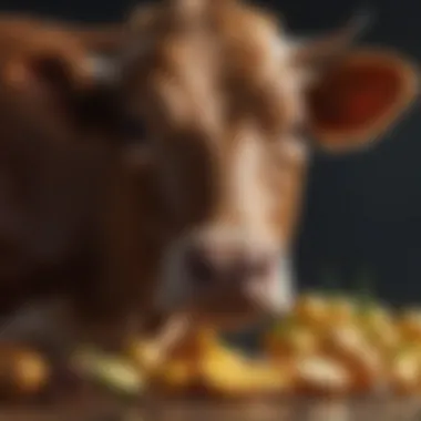 Diverse Cow-Derived Products A diverse assortment of cow-derived products.