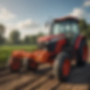 Safety features highlighted on tractor with attachments