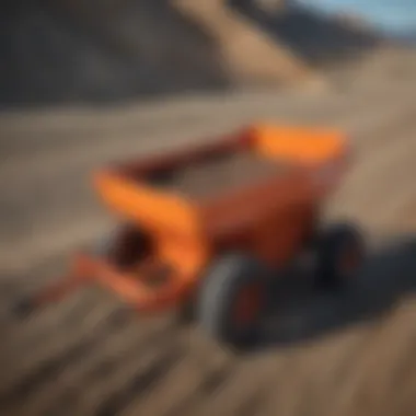 Detailed View of Kubota Dump Cart Design Close-up of Kubota dump cart features and design