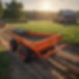 Kubota dump cart in action on a farm