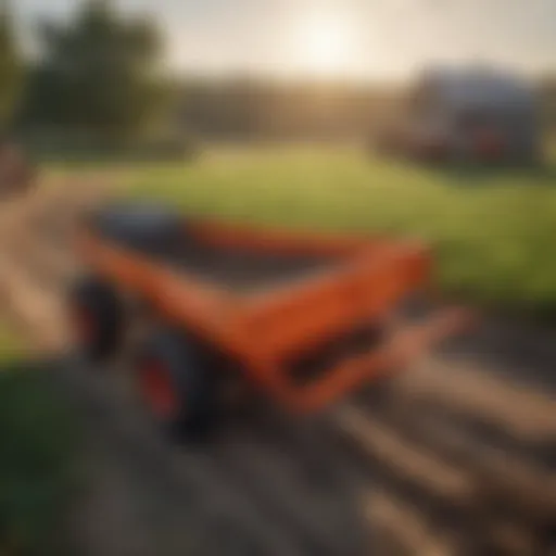Kubota dump cart in action on a farm