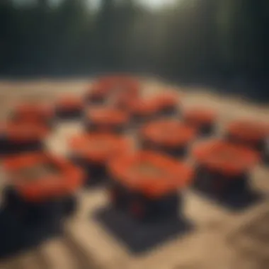 Different models of Kubota dump carts lined up