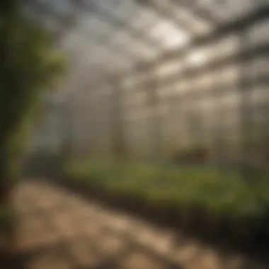 Proper Installation Techniques for Shade Cloth A close-up of proper installation techniques for shade cloth in a greenhouse.