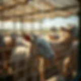 A close-up of durable netting designed for sheep and goats