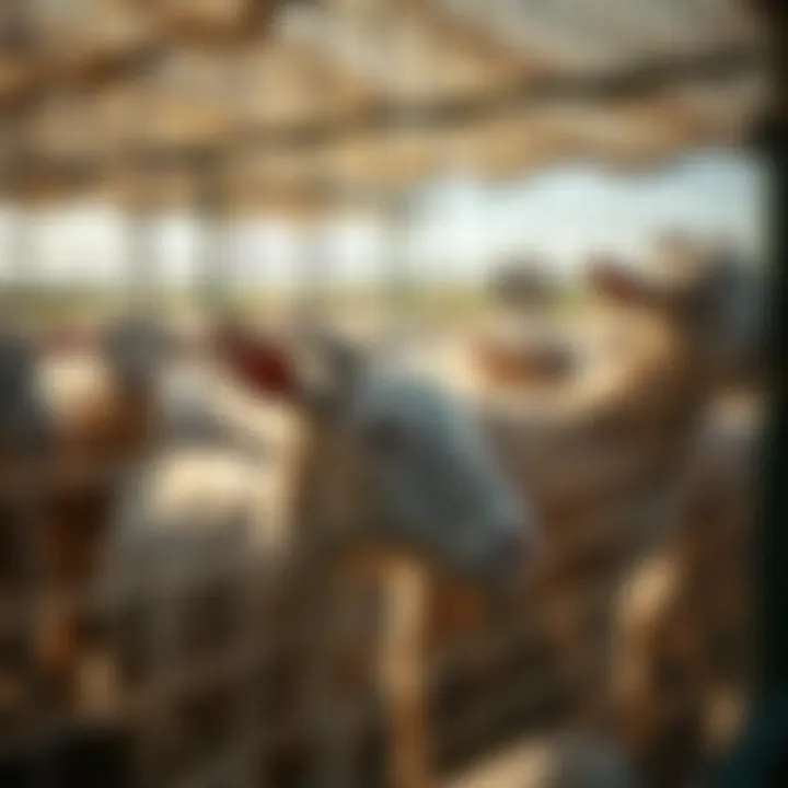 A close-up of durable netting designed for sheep and goats