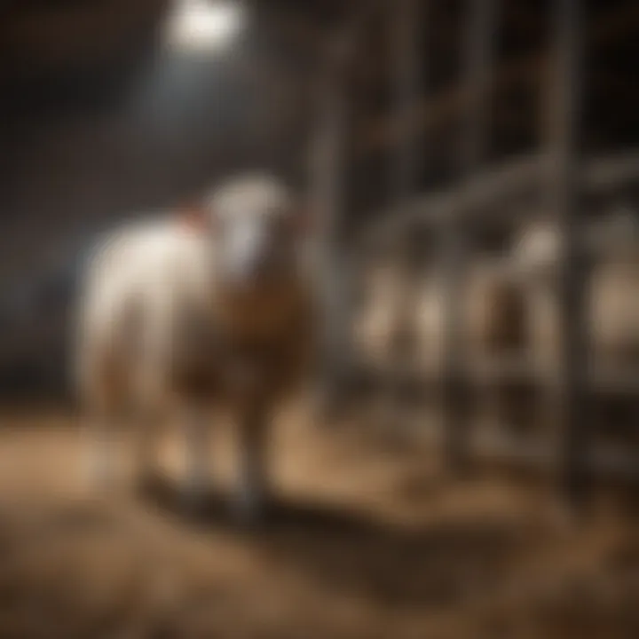 Efficient sheep handling equipment in a barn setting