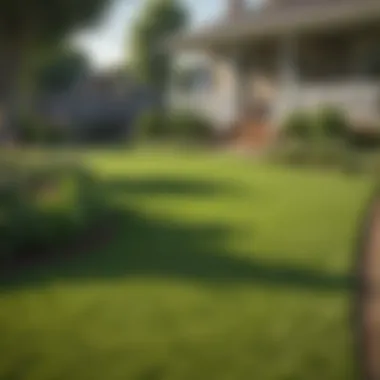 Lawn Health Post Treatment Healthy lawn showing effect of weed management