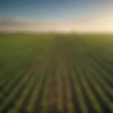 Expansive Soybean Fields Vibrant soybean fields under a clear blue sky