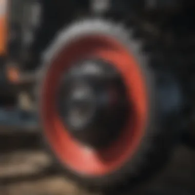 Heavy Duty Down Pressure Spring in a Tractor Heavy duty down pressure spring in a tractor