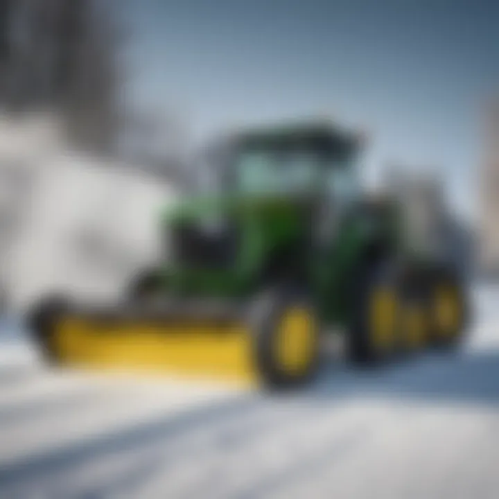 John Deere snow brush showcasing its robust design