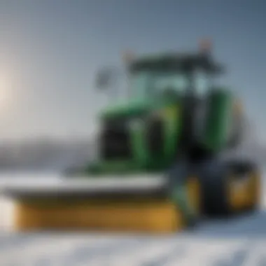 Close-up view of innovative technology in snow brush