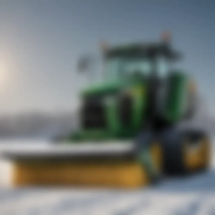 Close-up view of innovative technology in snow brush