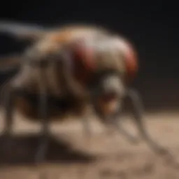 Close-up of horse fly on livestock